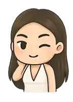 a cartoon drawing of a girl with brown hair