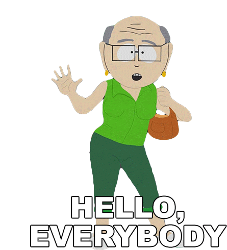 Hello Everybody Janet Garrison Sticker - Hello Everybody Janet Garrison South Park Stickers