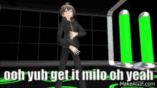 Milo Is So Swag And Epic Milo Moment GIF - Milo Is So Swag And Epic Milo Moment Makoto Naegi GIFs