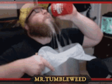 Mr Tumbleweed Tumble GIF - Mr Tumbleweed Tumble Spit Take GIFs