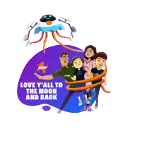 a poster for a nickelodeon show called love y ' all to the moon and back