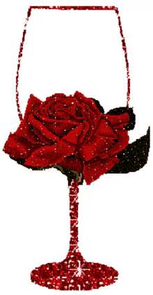 flower wine glass rose sparkling red