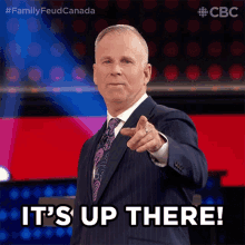 Its Up There Gerry Dee GIF - Its Up There Gerry Dee Family Feud Canada GIFs