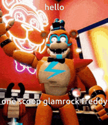 Chinese Takeout Joke One Scoop GIF - Chinese Takeout Joke One Scoop Glamrock Freddy GIFs