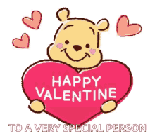 pooh and valentines happy valentine love hearts winnie the pooh