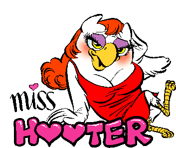 Miss Hooter Sticker - Miss Hooter Wink Stickers