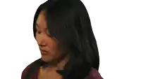 a close up of a woman 's face with her eyes closed