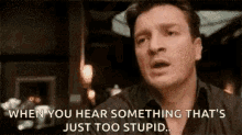 Nathan Fillion Are You Stupid GIF - Nathan Fillion Are You Stupid Speechless GIFs