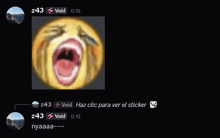 a screenshot of a conversation between z43 void and z43 void