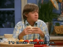 Eat Away The Pain GIF - Hannah Montana Jackson Stewart Jason Earles GIFs