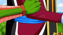 a cartoon of a person with dragon ball super on the bottom