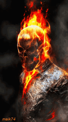 Ghost Rider On Fire GIF