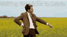Winter Latvia Mr Bean GIF - Winter Latvia Mr Bean Waiting For Winter In Latvia GIFs