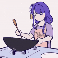Raiden Genshin GIF - Raiden Genshin Cooking GIFs