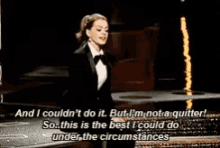 Anne Hathaway I Am Not A Quitter GIF - Anne Hathaway I Am Not A Quitter GIFs