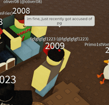 a screenshot of a roblox game with the year 2009 on the bottom right