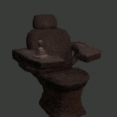 a statue of a chess piece with a few spots on it