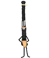 a cartoon of a recorder with arms and legs