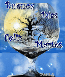 a poster that says feliz martes on it