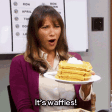 Parks And Rec Ann Perkins GIF - Parks And Rec Ann Perkins Its Waffles GIFs