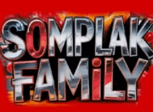 a red background with the word somplak family