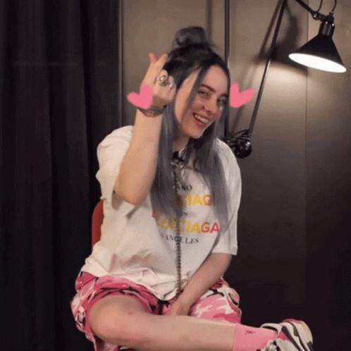Billie Eilish Billie Heart GIF – Billie Eilish Billie Heart Billie