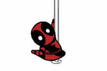 Deadpool Pole Dance GIF - Deadpool Pole Dance Cute GIFs