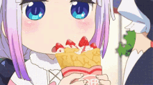 Kanna Kobayashi Anime GIF - Kanna Kobayashi Anime Eating GIFs