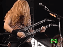 Megadeth Mustaine GIF - Megadeth Mustaine Double Guitar GIFs