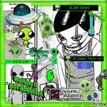 a collage of aliens with the words waiting to get addicted
