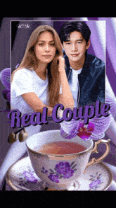 a poster of a man and a woman with the words real couple on it