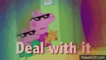 Deal With It Peppa Pig GIF