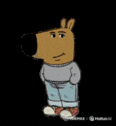 a cartoon drawing of a boy with a cloud behind him and the words minimaxel on the bottom