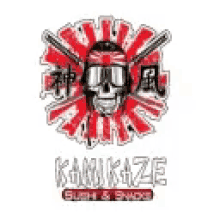 kamikaze sushi sushi and food logo japanese