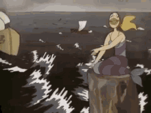 русалка море океан шторм корабль лодка союзмультфильм GIF - Mermaid Sea Ocean GIFs