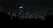 city at night time lightning