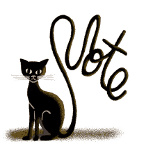 vote spooky season black cat election season election