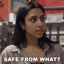 Safe From What Michelle Khare GIF - Safe From What Michelle Khare Secure Against What GIFs