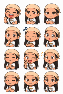 a cartoon of a girl wearing a bandana and a shirt that says ' valley ' on it