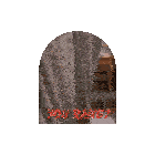 a picture of a person with the words " you rang " on it
