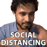 Social Distancing Abish Mathew Sticker - Social Distancing Abish Mathew Physical Distancing Stickers