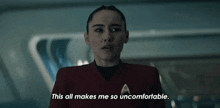 This All Makes Me So Uncomfortable La'An Noonien Singh GIF - This All Makes Me So Uncomfortable La'An Noonien Singh Christina Chong GIFs