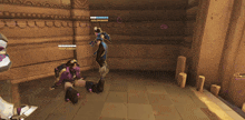 a screenshot of a video game shows a man and a woman fighting with the name juiclemonade visible