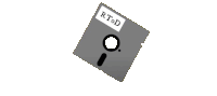 a floppy disk with a label that says rtdd on it
