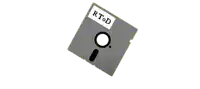 a floppy disk with a label that says rtdd on it