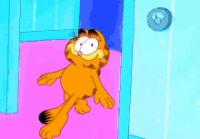 Walking Backwards Garfield GIF - Walking Backwards Garfield Im Outta Here GIFs