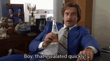 Anchorman That Escalated Quickly GIF - Anchorman That Escalated Quickly Restday Feel GIFs