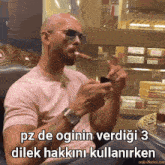 a man smoking a cigar with the words pz de oginin verdiği 3 dilek hakkini kullanirken on the bottom