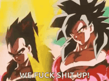 Goku Vegeta GIF - Goku Vegeta We Fuck Shit Up GIFs