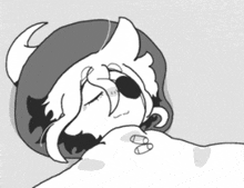 a black and white drawing of a person laying down